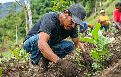 Tree care experts in Toronto are preparing young conifers for planting to improve soil health and support urban greenery.